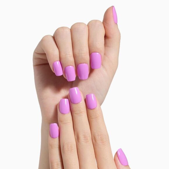 Press On Nails Glossy Violet Pink Purple Acrylic Fake Nails Glue Stick-On C3 - Picture 1 of 7